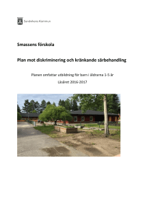 Likabehandlingsplan för Smassens förskola 2016-2017