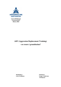 ART (Aggression Replacement Training) - en resurs i