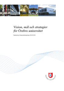 Vision, mål och strategier för Örebro universitet