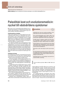 Paleolitisk kost och evolutionsmedicin: nyckel till västvärldens