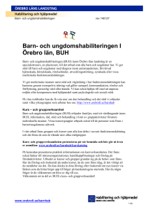 Barn- och ungdomshabiliteringen I Örebro län, BUH