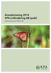 Årsredovisning 2014 KPA Livförsäkring AB (publ)