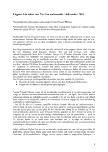 Rapport från mötet med Mexikos ambassadör, 14 december 2010