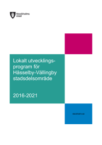 Lokalt utvecklings- program för Hässelby-Vällingby