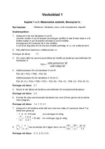 Veckoblad 1 - math.chalmers.se