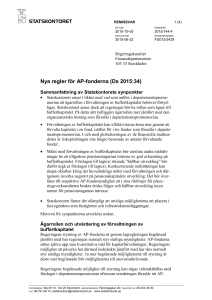 Remissvar på Nya regler för AP-fonderna (Ds 2015:34)