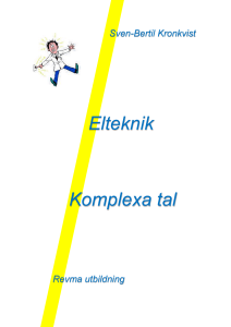 Elteknik Komplexa tal - REVMA UTBILDNING/Läroböcker i Elteknik