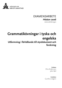 Grammatikövningar i tyska och engelska