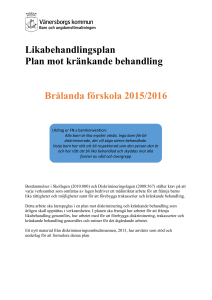 Likabehandlingsplan 2015 2016 fsk