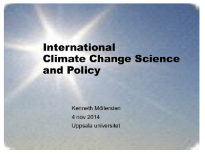 Föreläsning 2. IPCC och vägen framåt
