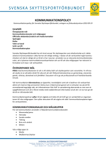 kommunikationspolicy - Svenska Skyttesportförbundet