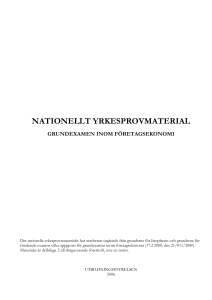 1 yrkesprovet och det nationella yrkesprovsmaterialet för