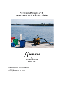 Magnusson och Norén 2011. Rapport om mikroskräp i Svenska vatten