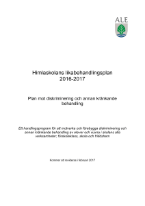 Himlaskolans likabehandlingsplan 2016-2017