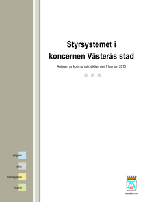 Styrsystemet i koncernen Västerås stad