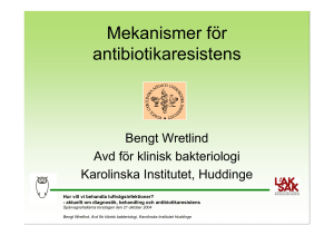 Mekanismer för antibiotikaresistens (Bengt Wretlind)