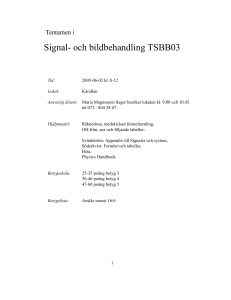 Signal- och bildbehandling TSBB03