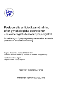 Postoperativ antibiotikaanvändning efter gynekologiska