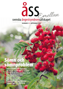 Sömn och sömnproblem - Svenska ÅngestSyndromSällskapet