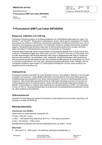 P-Paracetamol (EMIT) på Cobas (NPU03024)