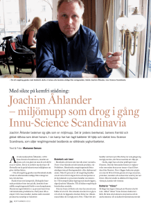 Joachim Åhlander – miljömupp som drog i gång Innu