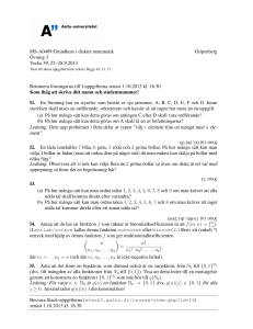 MS-A0409 Grundkurs i diskret matematik Gripenberg ¨Ovning 3