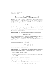 Formelsamling i Vektorgeometri