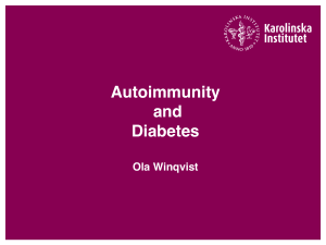Autoimmunity and diabetes