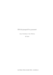 RSA-kryptografi för gymnasiet