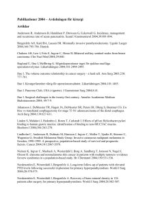 Publikationer 2004 – Avdelningen för kirurgi Artiklar
