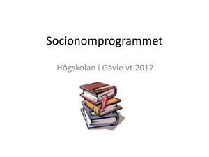Socionomprogrammet - Högskolan i Gävle