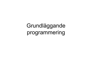 Grundläggande programmering