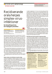 Recidiverande orala herpes simplex-virus- infektioner