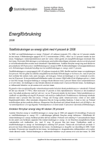 Energiförbrukningen 2008