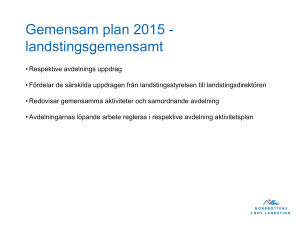 Gemensam plan 2015 - landstingsgemensamt