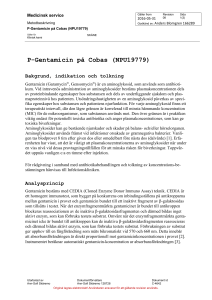 P-Gentamicin på Cobas (NPU19779)