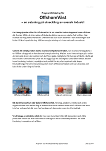 OffshoreVäst programförklaring samt avsiktsförklaring