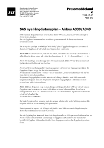 SAS nya långdistansplan - Airbus A330/A340