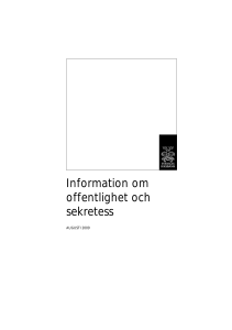 PDF Information om offentlighet och sekretess webben