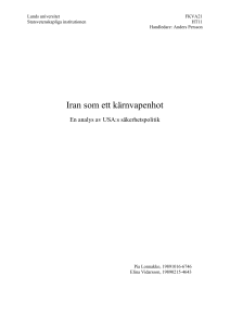 Iran som ett kärnvapenhot - Lund University Publications
