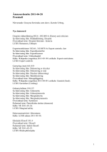 Ämnesordsförslag till 2011-04