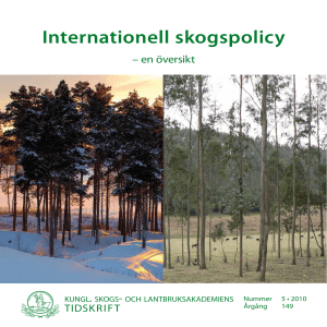 Internationell skogspolicy - Kungl. Skogs