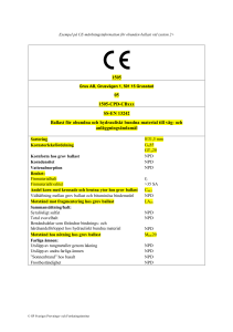 CE-deklaration ballast 2 exempel bärlager