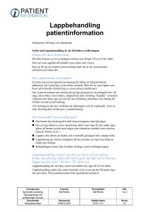 Lappbehandling patientinformation
