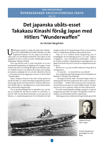 Det japanska ubåts-esset Takakazu Kinashi försåg