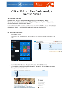 Office 365 och Elev Dashboard på Franska Skolan