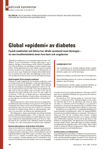 Global »epidemi« av diabetes - Ping Pong