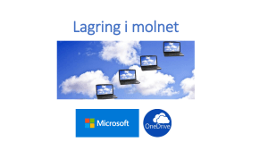 Lagring I molnet OneDrive