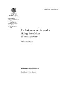 Evolutionens roll i svenska biologiläroböcker