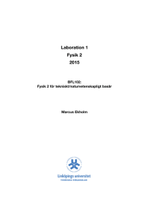 Laboration 1 Fysik 2 2015 - IFM